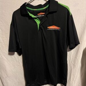 Black and Green Men's Polo Shirt